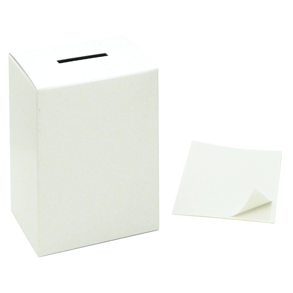 新着商品 タカ印 募金箱 37-8080 白無地 底ボール紙付