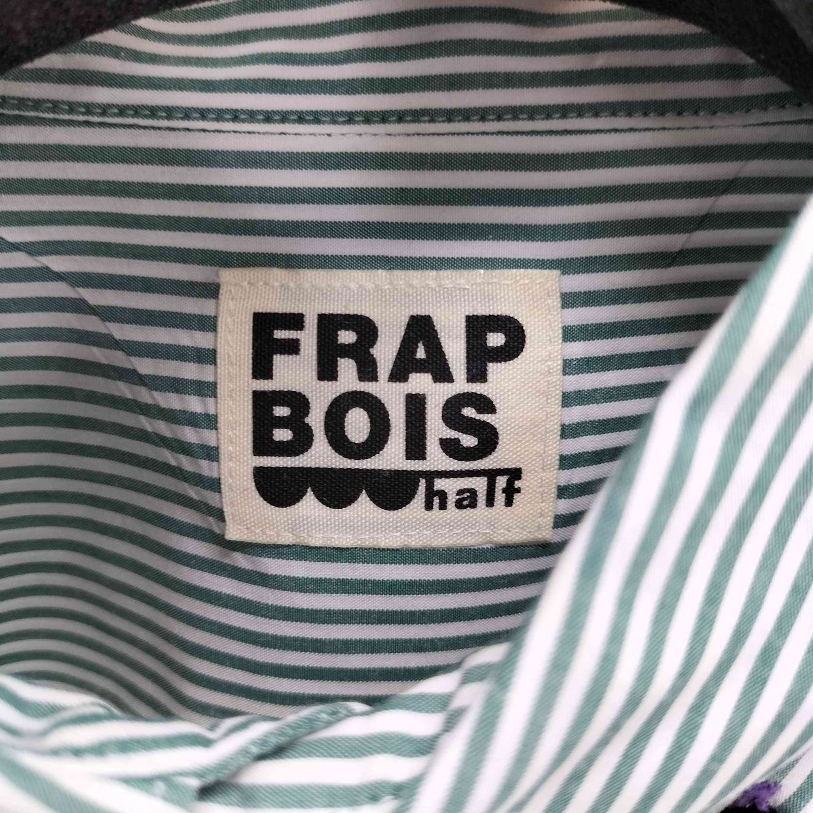 FRAPBOIS フラボア half ラウンドカラー ストライプボタンダウン 