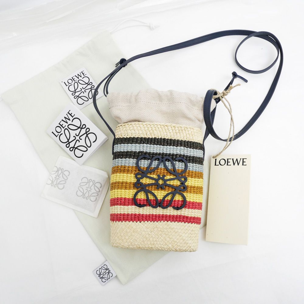 名東】【LOEWE】ロエベ スクエアポケット ショルダーバッグ