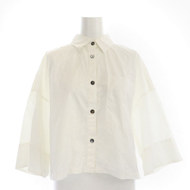 ナゴンスタンス nagonstans 23AW cropped half-sleeves shirt シャツ 