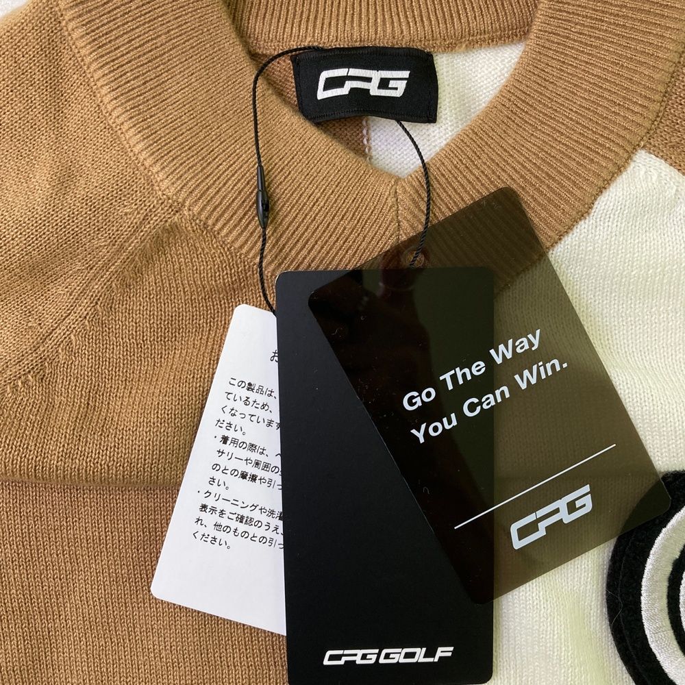 価格販売中 サイズ：2 CPG GOLF シーピージーゴルフ Vネック ニット