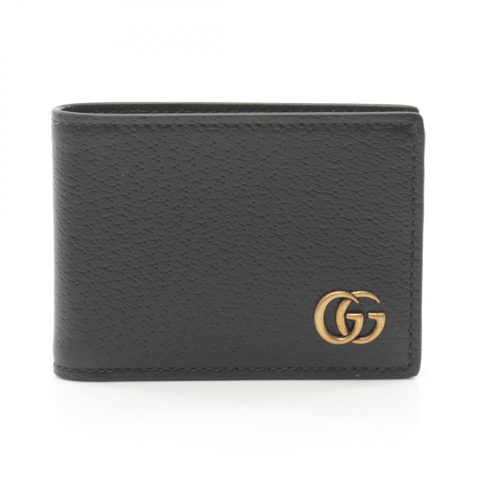 グッチ GUCCI 二つ折り財布 GGマーモント 428727DJ20T1000 ブラック レザー 二つ折り財布 メンズ