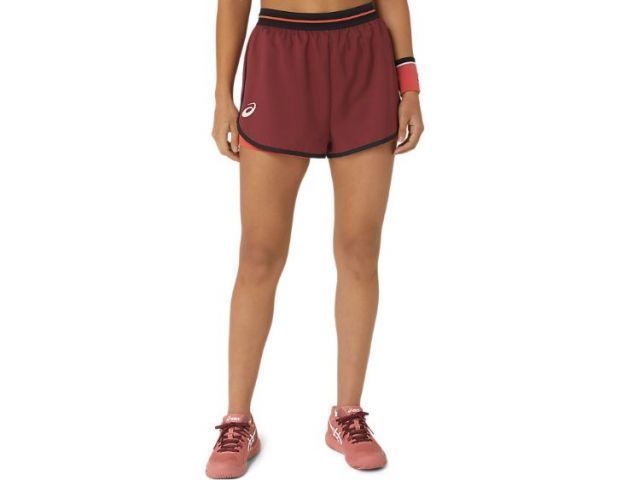 asics アシックス WOMEN MATCH SHORT アンティークレッドXレッドスナッパー M 2042A283 603 | 衣類 服 ウエア ウェア スポーツ 女性 婦人服 レディース ボトムス パンツ ショーツ テニス 運動性 ストレッ