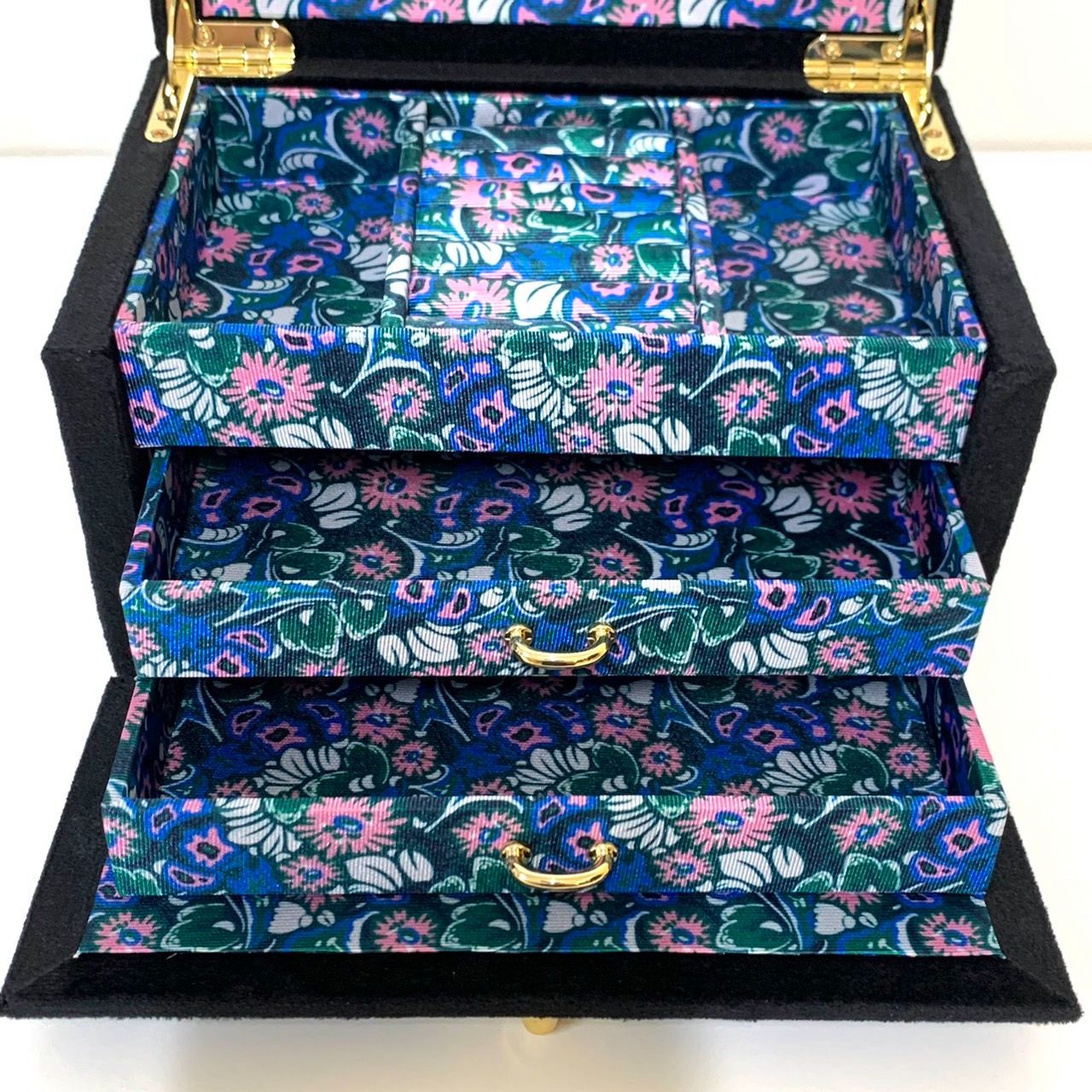 未使用新品美品 ♡ANNA SUI♡ジュエリーボックス♡ブラック♡ミラー付き Francfranc ANNA SUI】ジュエリーボックスS/ブラック/未使用品