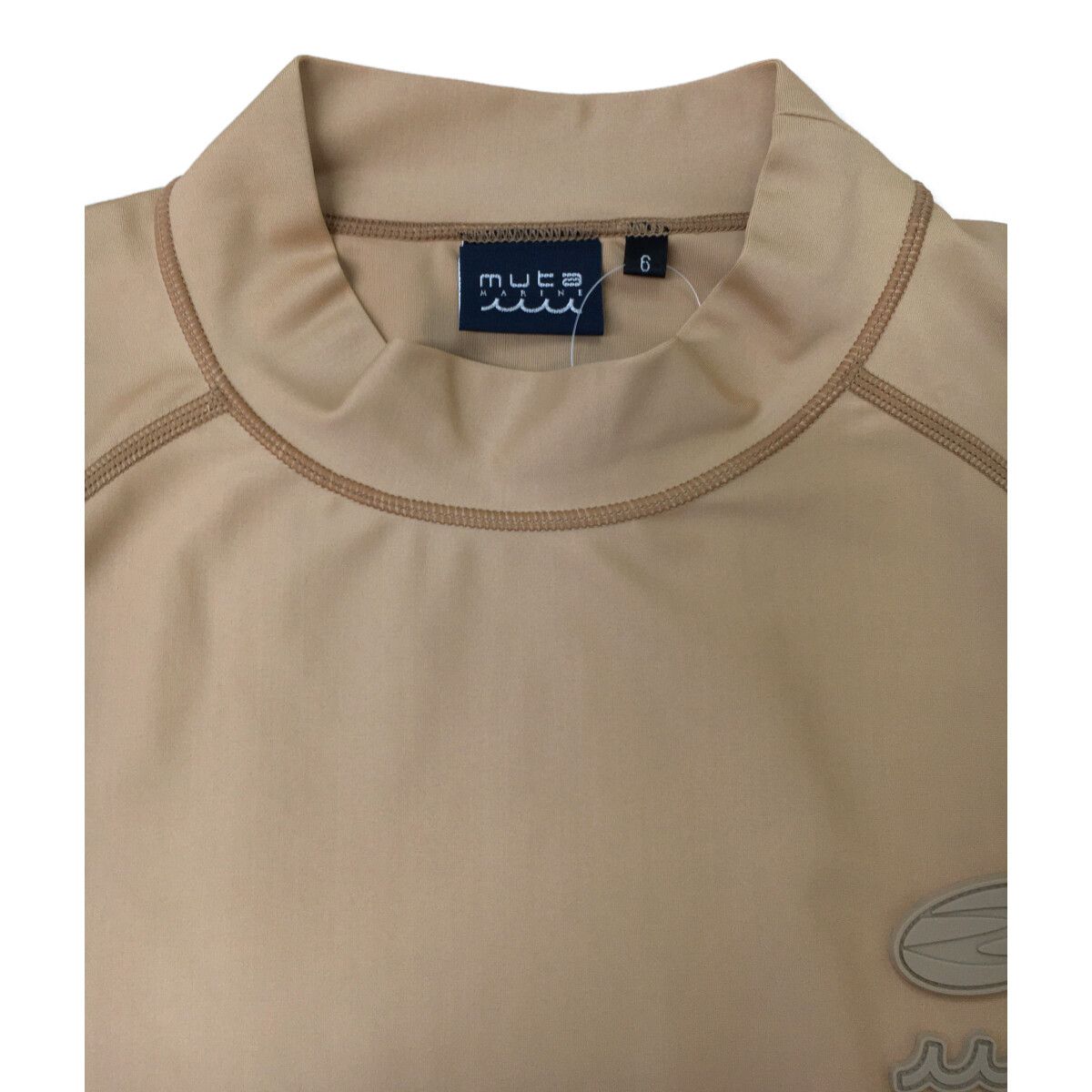 MUTA MARINE ベージュ シャツ ヘムリブ モックネックシャツ [全5色] – muta Online Store