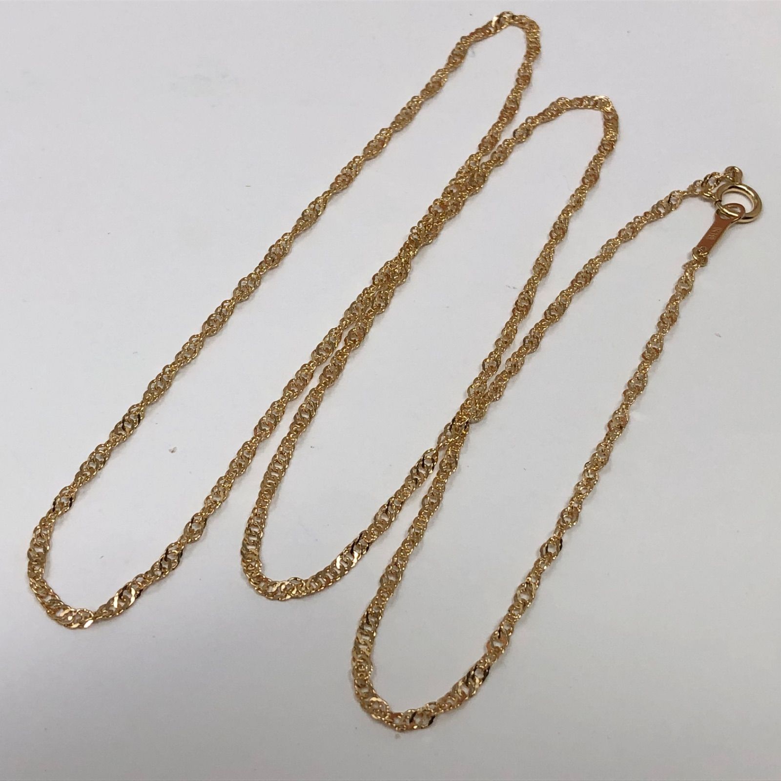 k18YG AU750 18金 イエローゴールド スクリュー ネックレス 55センチ 