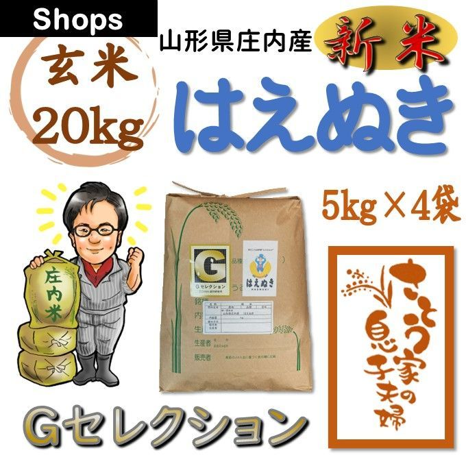 山形県庄内産 食べ比べセット 白米20kg Ｇセレクション - 米・雑穀・粉類