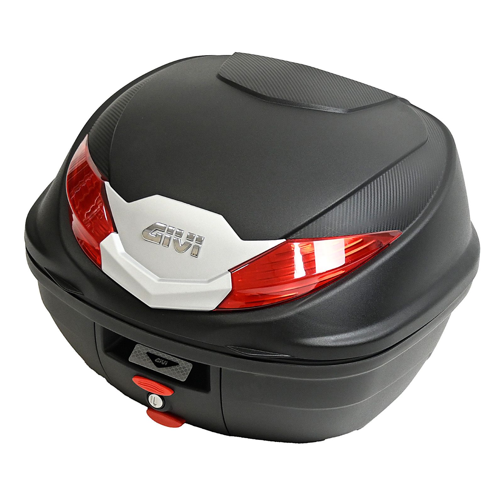GIVI ジビ バイク用 リアボックス 36L 未塗装ブラック レッドレンズ モノロックケース