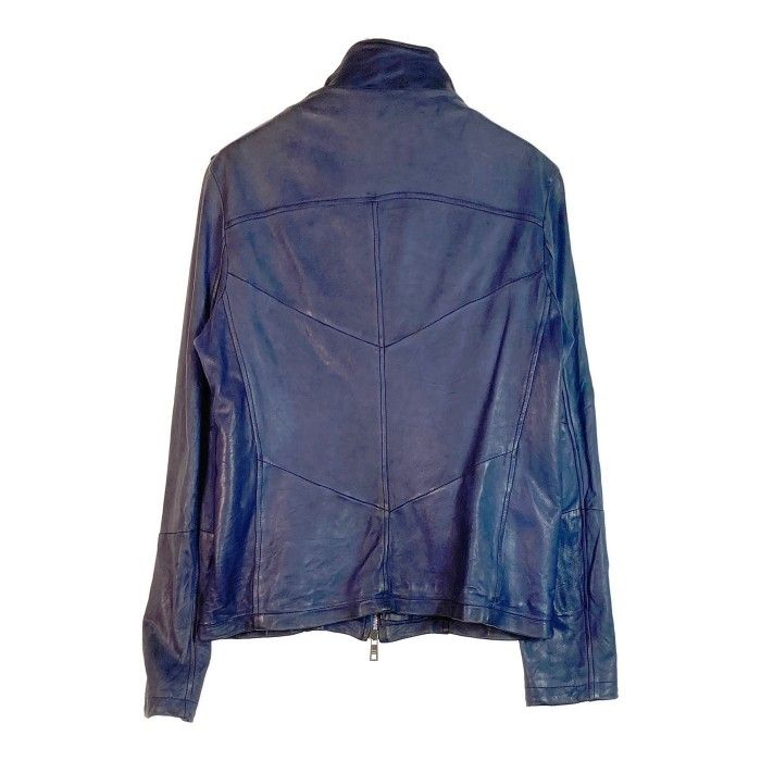 ジョルジオブラット レザージャケット ラムレザー シングル ダメージ加工 S GIORGIO BRATO（ジョルジオ ブラート）ガーメントダイラムレザー