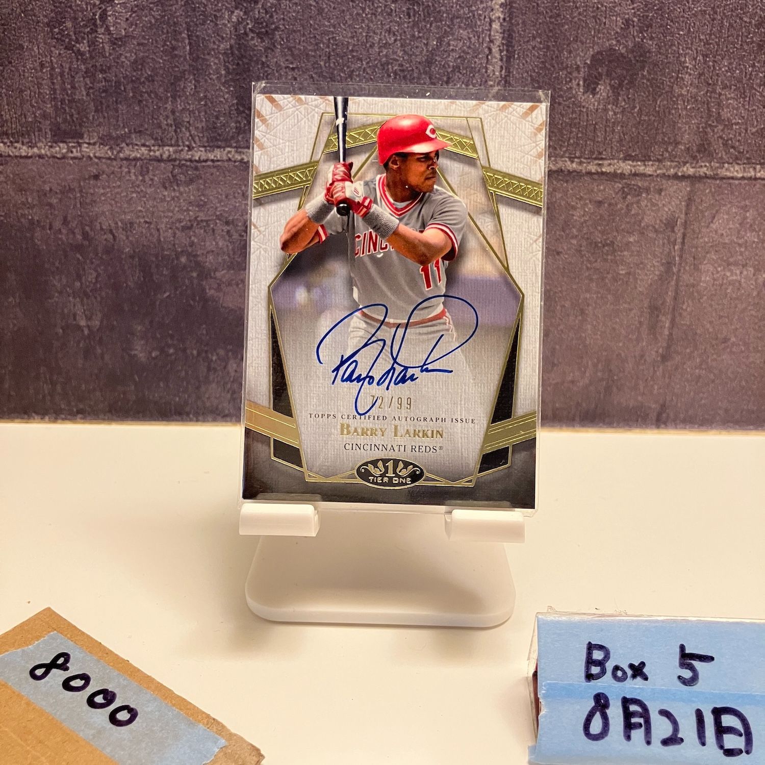 2022 Topps Tier One Barry Larkin 72/99 サイン Cincinnati