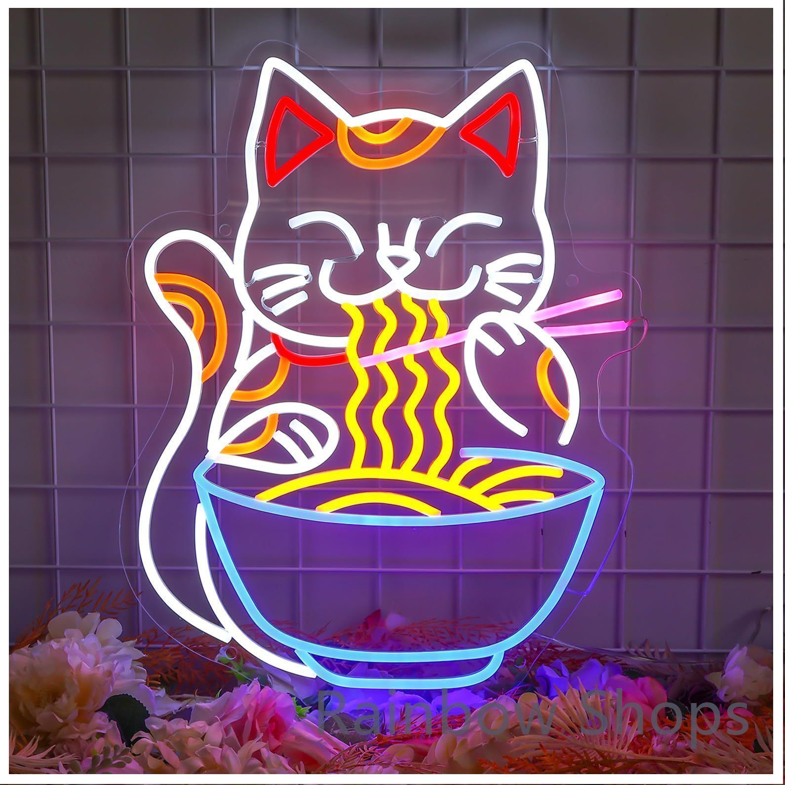 オーダーメイド 韓国語 ネオン「너무 사랑스러워」ピンク紫 35cm