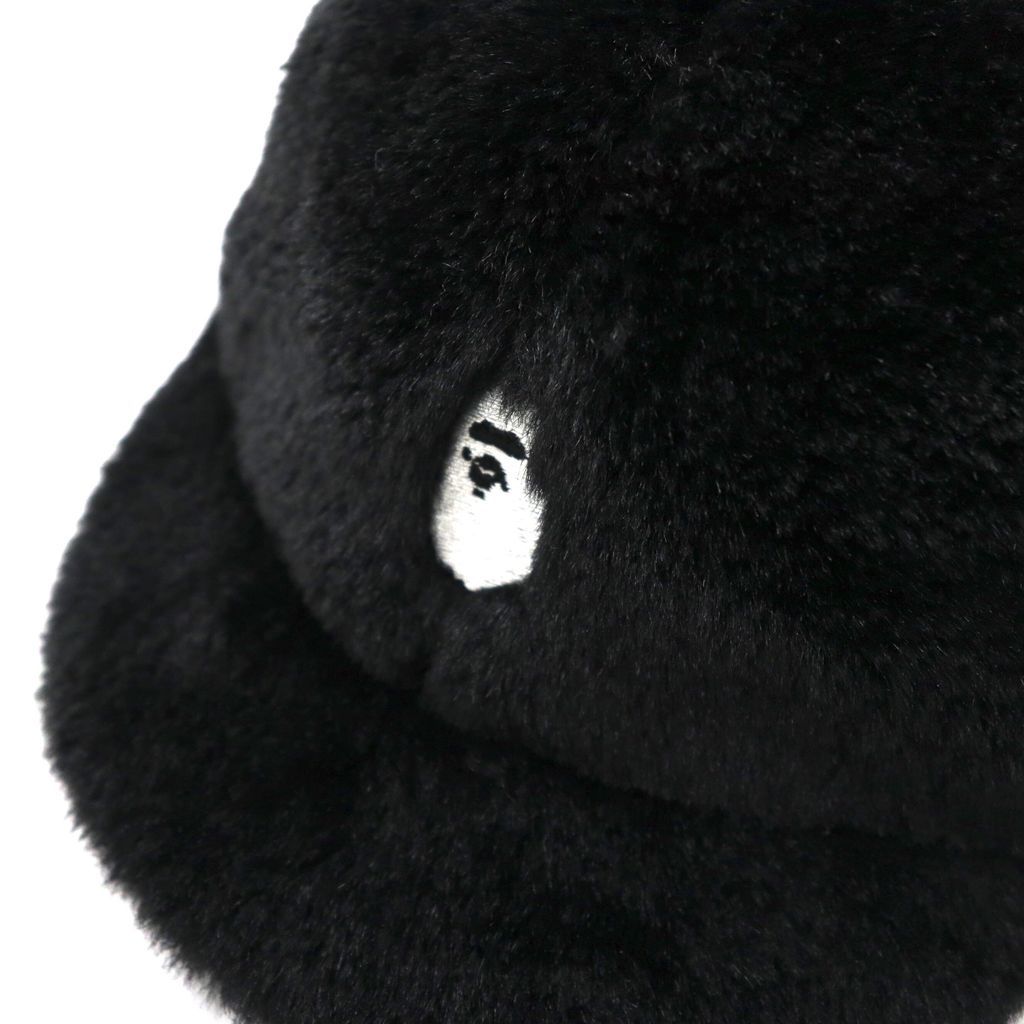 A BATHING APE 黒ファーハット