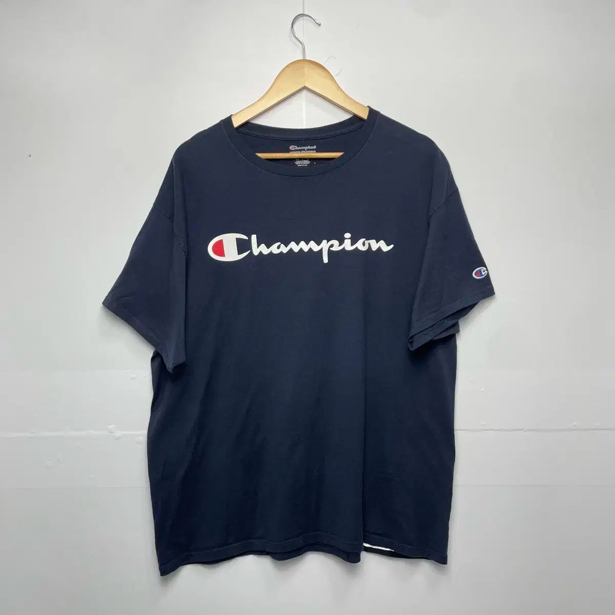 Champion(チャンピオン) オールドスクール 半袖 ネイビー ASIA 2XL サイズ