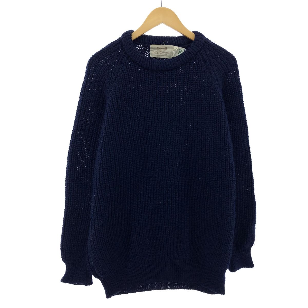 古着 ARAN SWEATER MARKET ウールニットセーター アイルランド製 メンズM/eaa383107