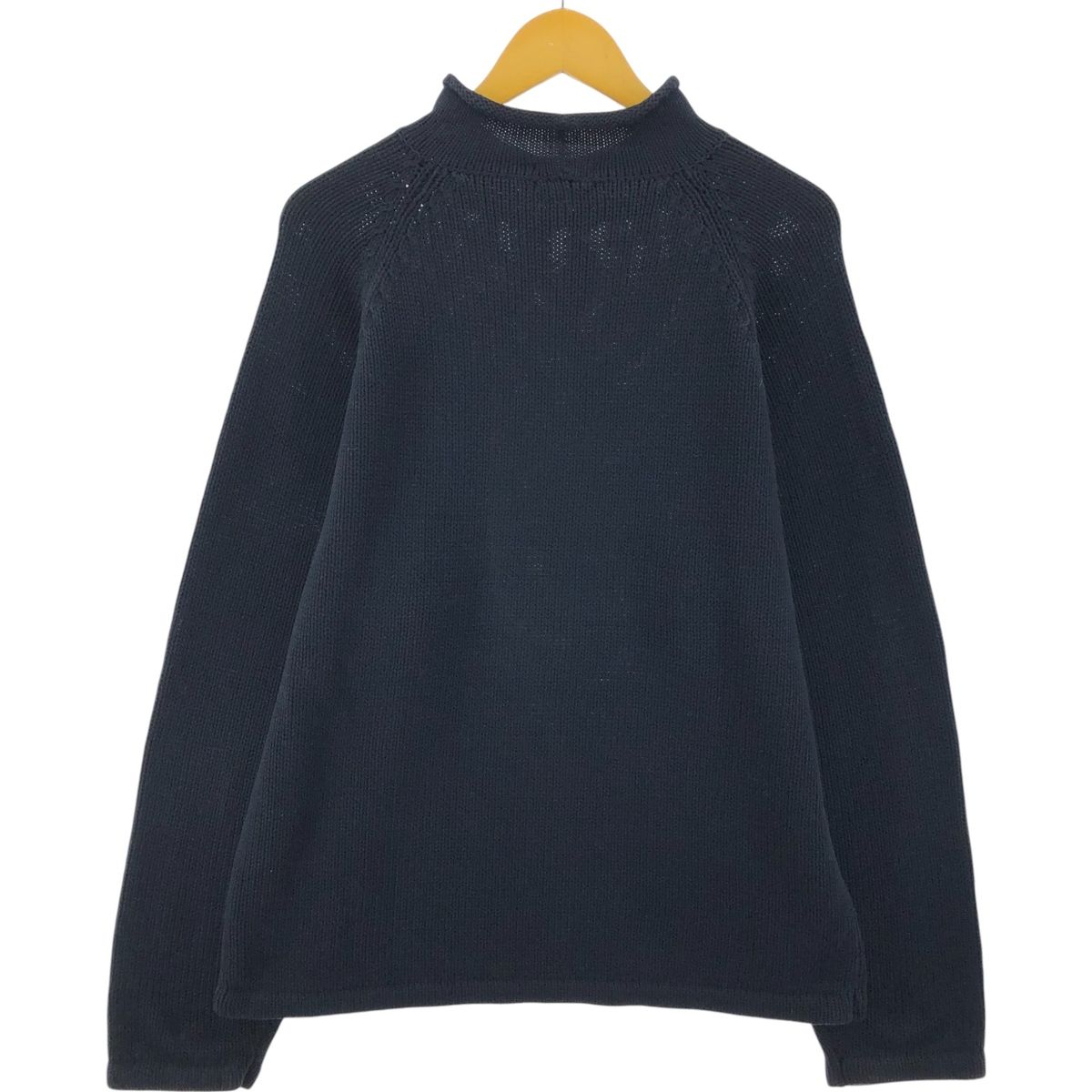 90s j.crew ジェイクルー ブラック ロールネック コットンニット 90s J