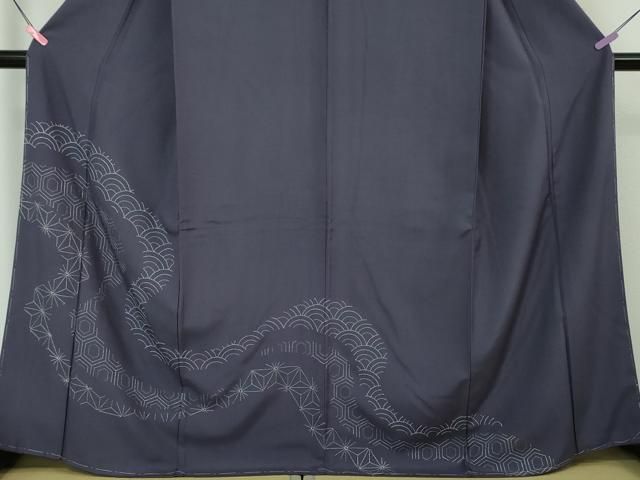 平和屋本店□極上 柿渋染 たて節紬 訪問着 新小石丸 名物裂 証紙付き  