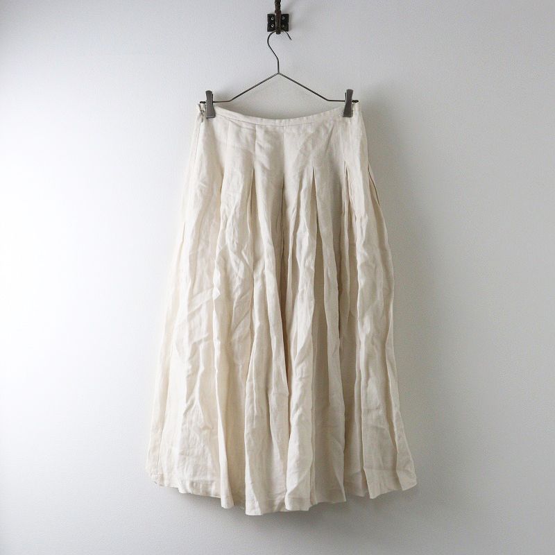 リゼッタ Lisette ティナ ダブルプリーツロングスカート 36｜ベージュ系 ボトムス フ ロング リネン 2400014611915