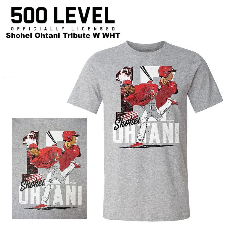 500 LEVEL 大谷翔平半袖Tシャツ MLBPLAYERS MLB公認 希少 500 LEVEL 大谷翔平半袖Tシャツ MLBPLAYERS MLB公認 希少