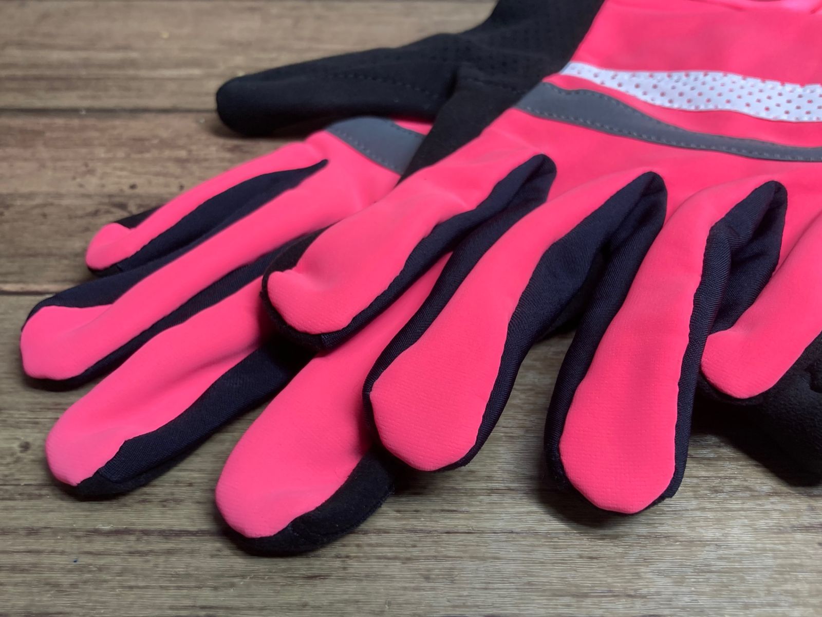 HZ955 ラファ Rapha BREVET REFLECTIVE GLOVES グローブ 長指 ピンク L