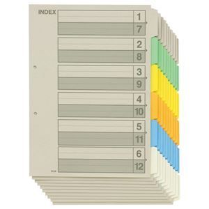 クーポン配布中-スーパー 対象 まとめ TANOSEE 再生インデックス A4タテ 2穴 6山 1パック 10組 ×10セット