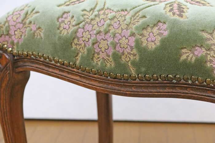 イタリア製 スツール 金華山 グリーン 猫脚 木製 完成品 オットマン イタリア製 スツール 金華山 グリーン 猫脚 木製 完成品 オットマン