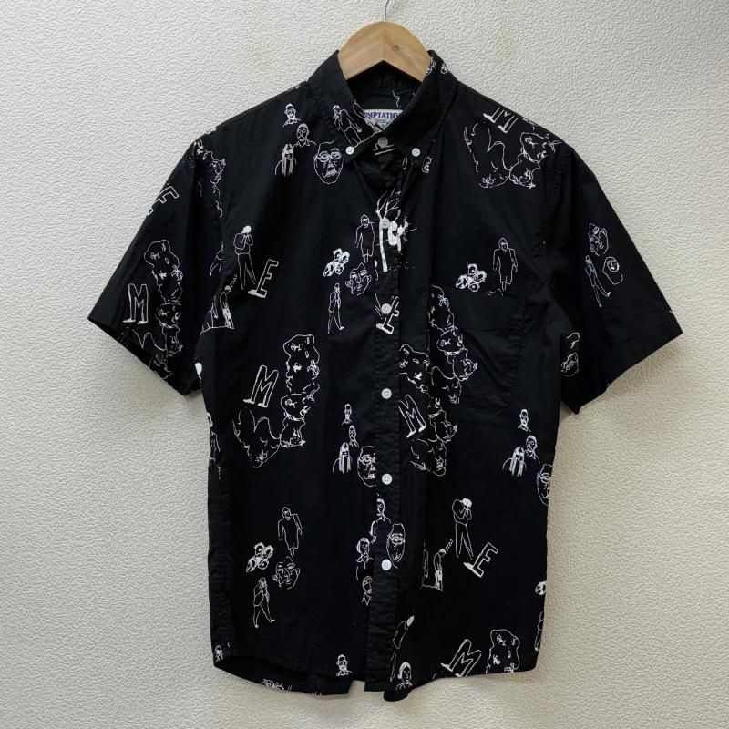 USED 古着 シャツ、ブラウス 半袖 TEMPTATION テンプテーション 総柄 ボタンダウンカラー