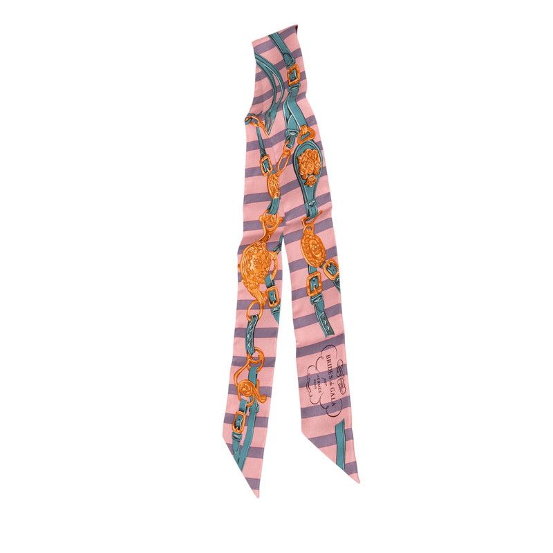 エルメス ツイリー BRIDES DE GALA 式典用馬勒 ピンク パープル マルチカラー シルク レディース HERMES 1-0229410