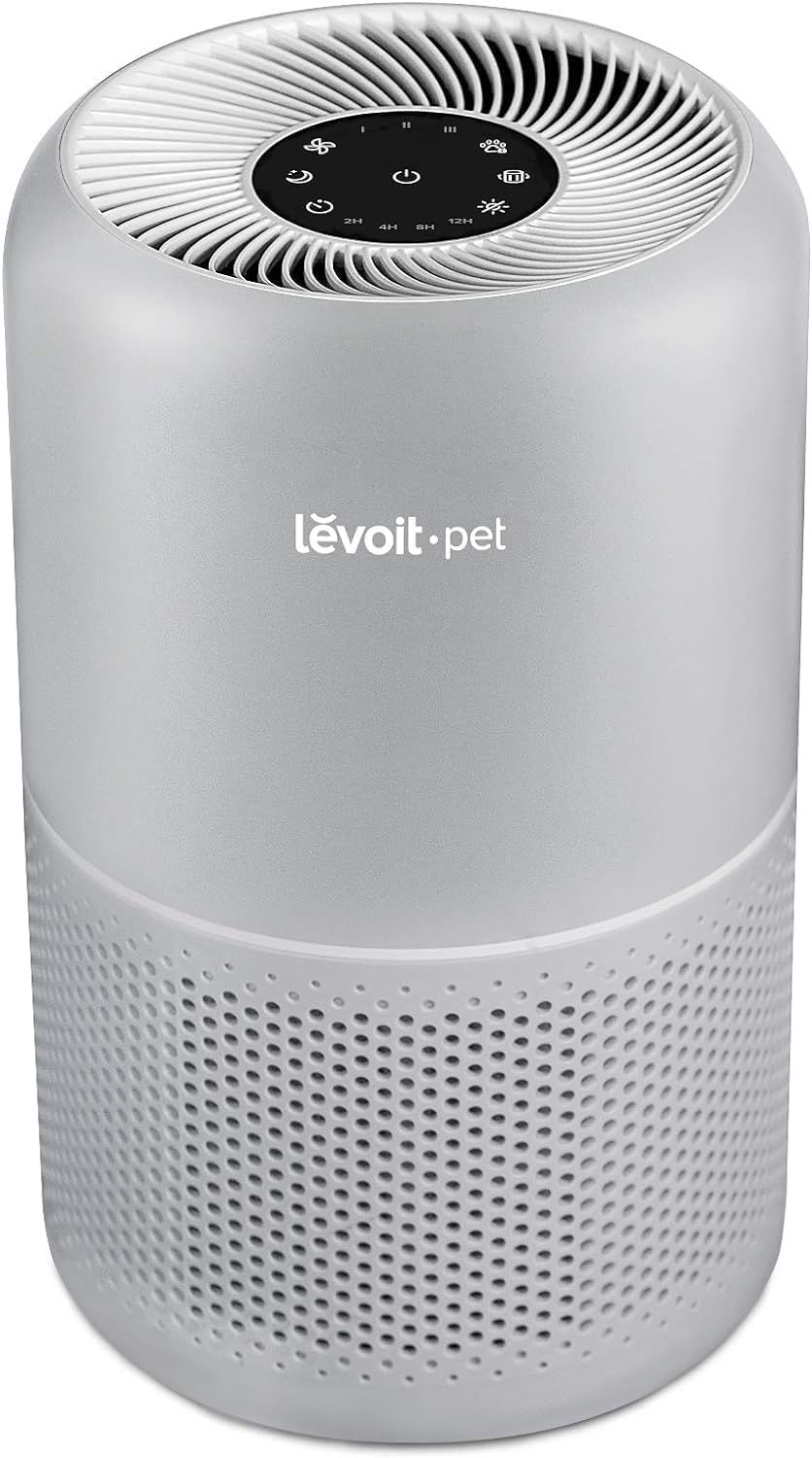 Levoit (レボイト) 空気清浄機 ペット特化モデル 20畳 Core P350 花粉対策 アレルギー 脱臭 省エネ ペット向け ウィルス 集じん 静電フィルター 小型 寝室 キッチン 玄関 グレー