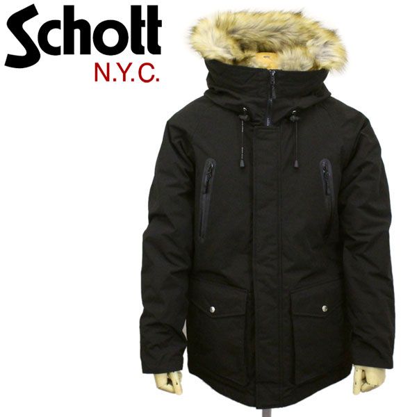 Schott (ショット) 3192035 SNORKEL DOWN PARKA シュノーケルダウンパーカー 全2色 09BLACK L