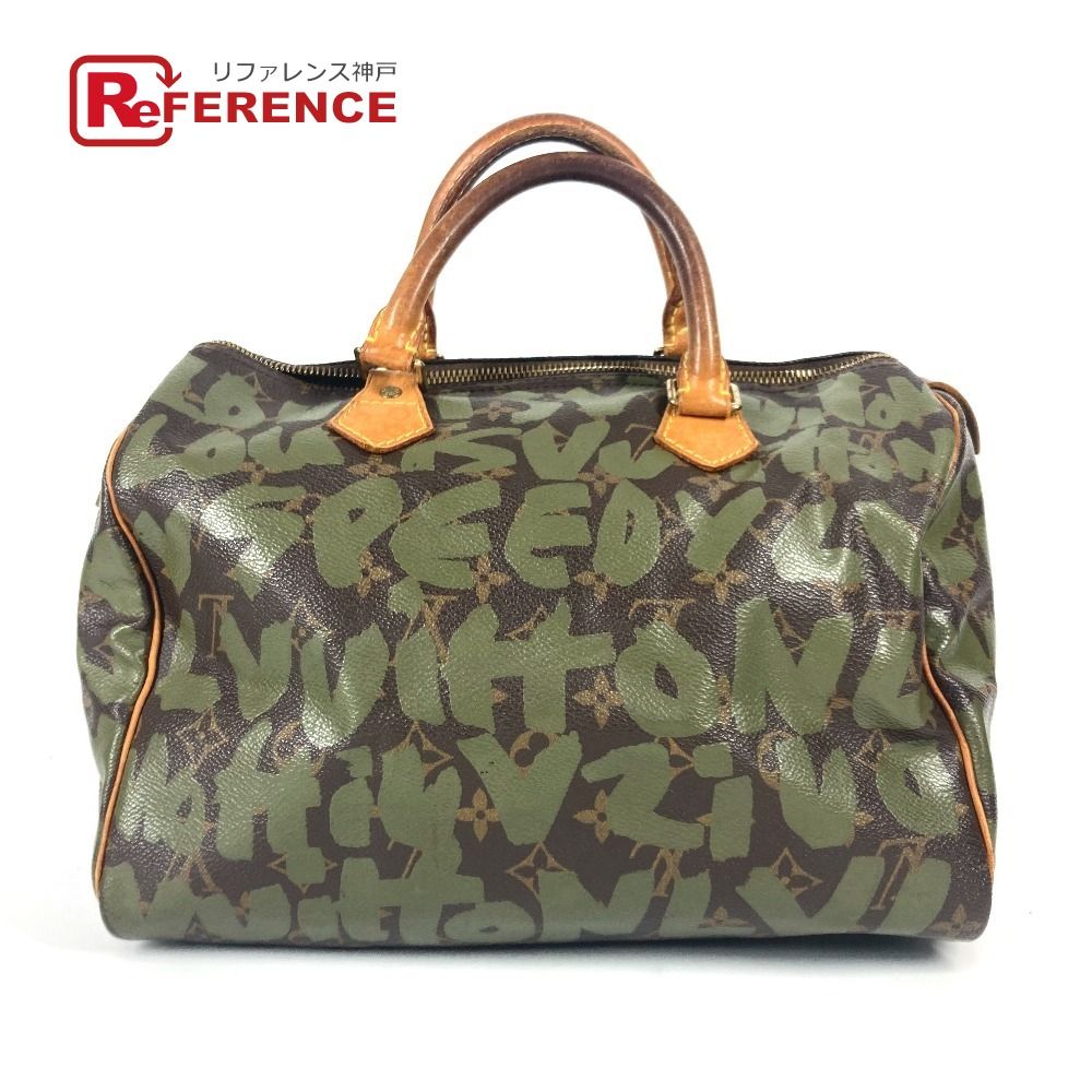 LOUIS VUITTON ルイヴィトン ハンドバッグ スピーディ30 M92194 モノグラムグラフィティキャンバス カーキ