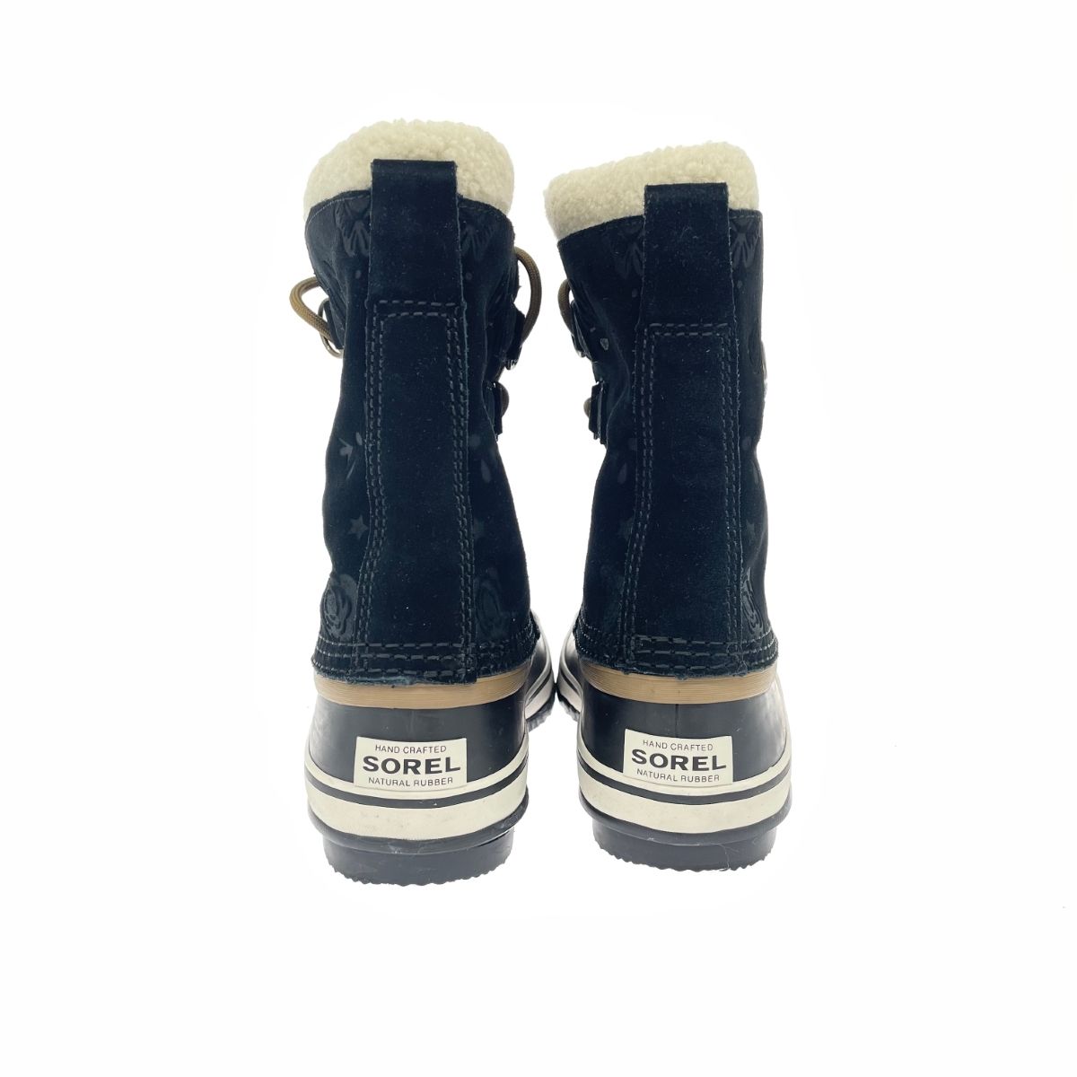 良好 SOREL ソレル ウィンターブーツ ブラック 花柄 レディース