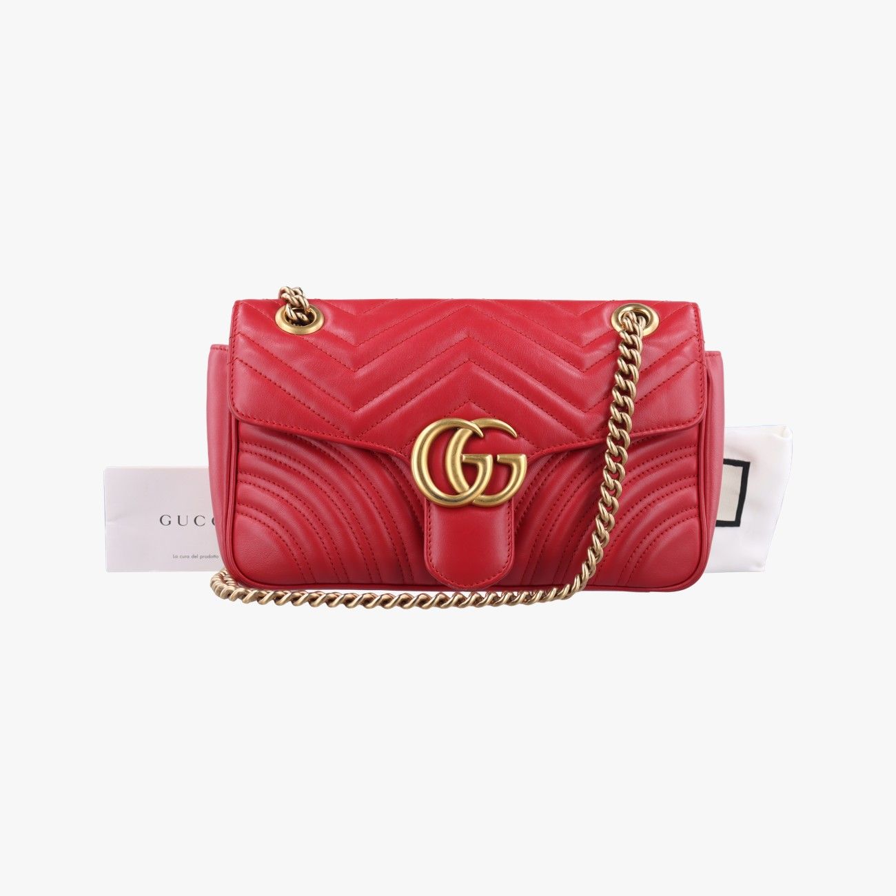 グッチGucciGGマーモントレッドレザー443497E024419984
