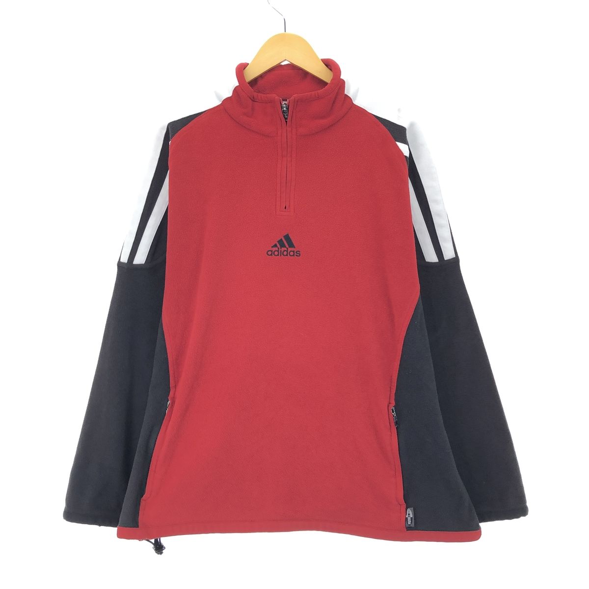 アディダス ハーフジップ adidas 古着 フリースプルオーバー 90年代 