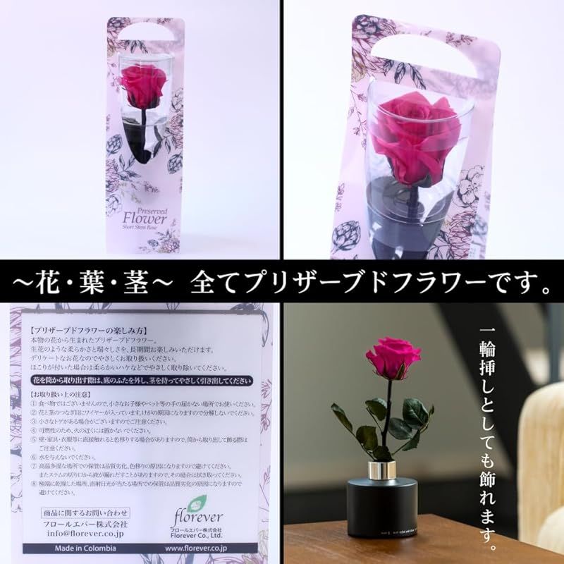 プリザーブドフラワー プリザードフラワー ヒツジさんと一輪の薔薇