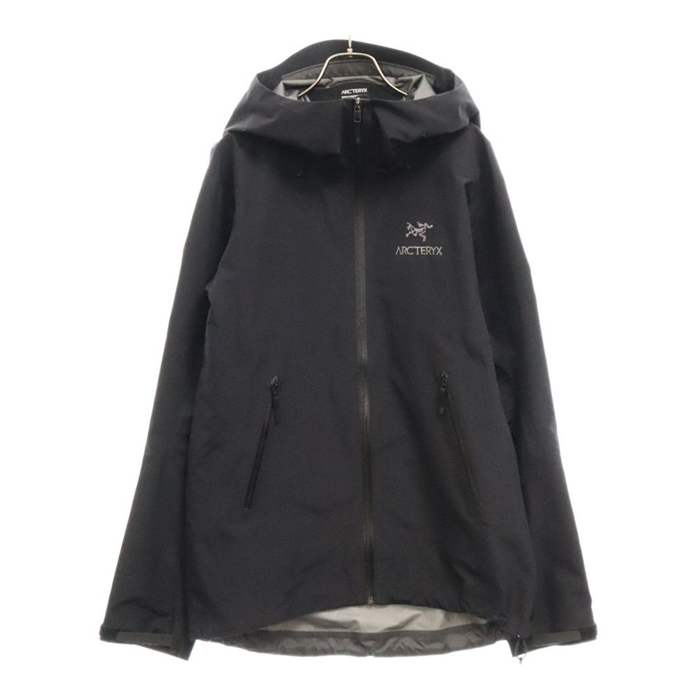 ARC'TERYX フード付きジャケット M ブラック アウトドア ARC'TERYX ブラックジャケット マウンテンジャケット