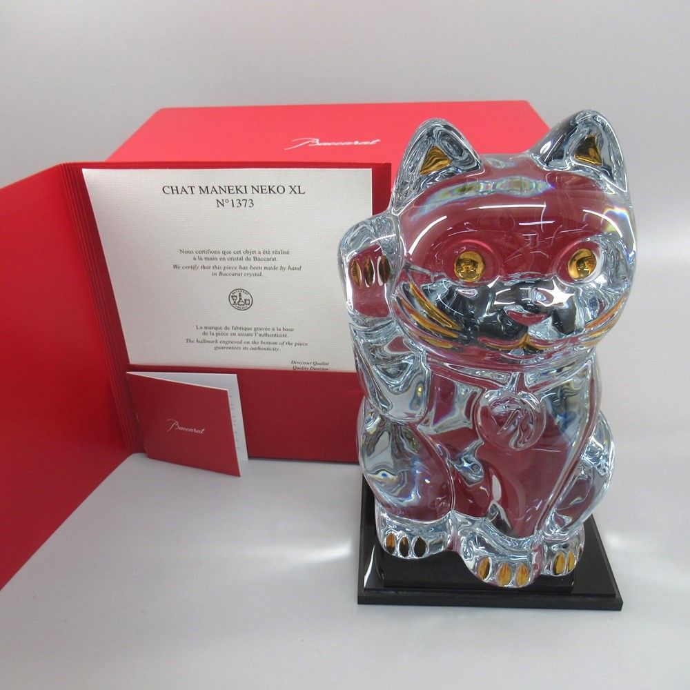 Baccarat バカラ まねき猫 クリア レッドオクトゴン | 東京世田谷の