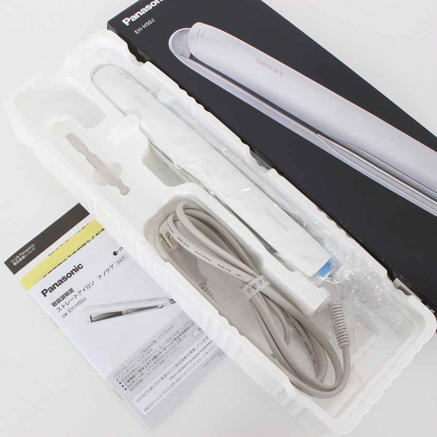 パナソニック ストレートアイロン ナノケア EH-HS0J-W ホワイト ストレートアイロン ヘアアイロン ヘアケア Panasonic 本体