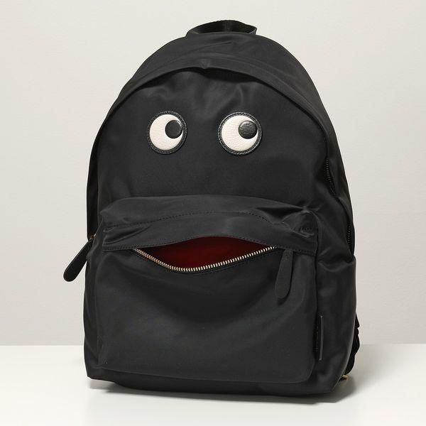 ANYA HINDMARCH アニヤハインドマーチ バックパック BACKPACK EYES アイズ レディース 輸入品 ナイロンリュック 鞄 Black