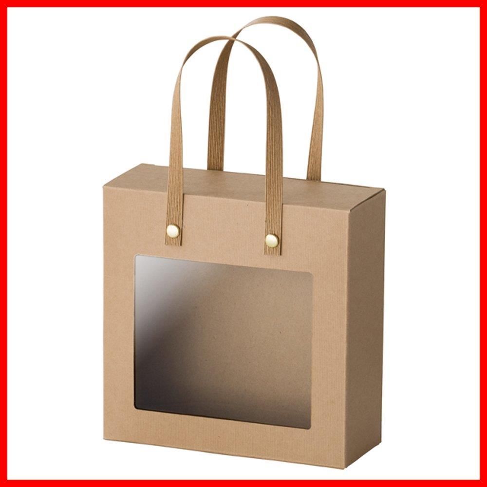 新着商品 HEADS 10枚入 シンプルクオリティ 180×180×70mm クラフト SIQ-WGB4 ギフトボックス 窓付 ヘッズ