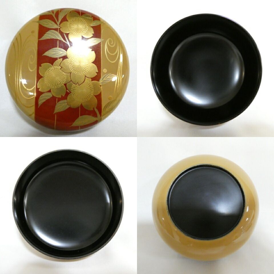 逢絢亭】茶道具 大棗 輪島塗 沈金彫り 表千家流書付 前志芸男 共箱入り