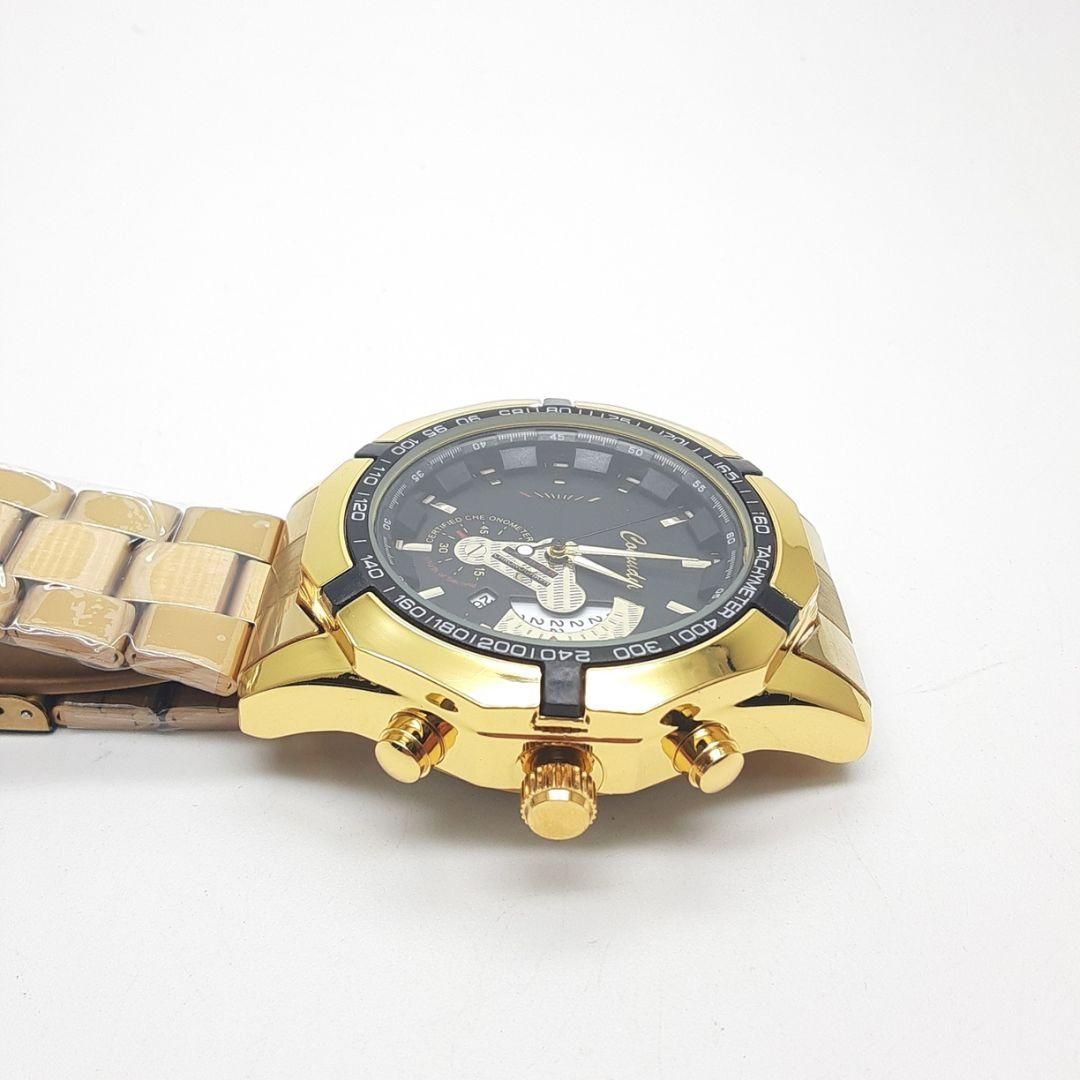 腕時計】T406 デュアル クロノグラフ ラグジュアリース 金黒 - メルカリ