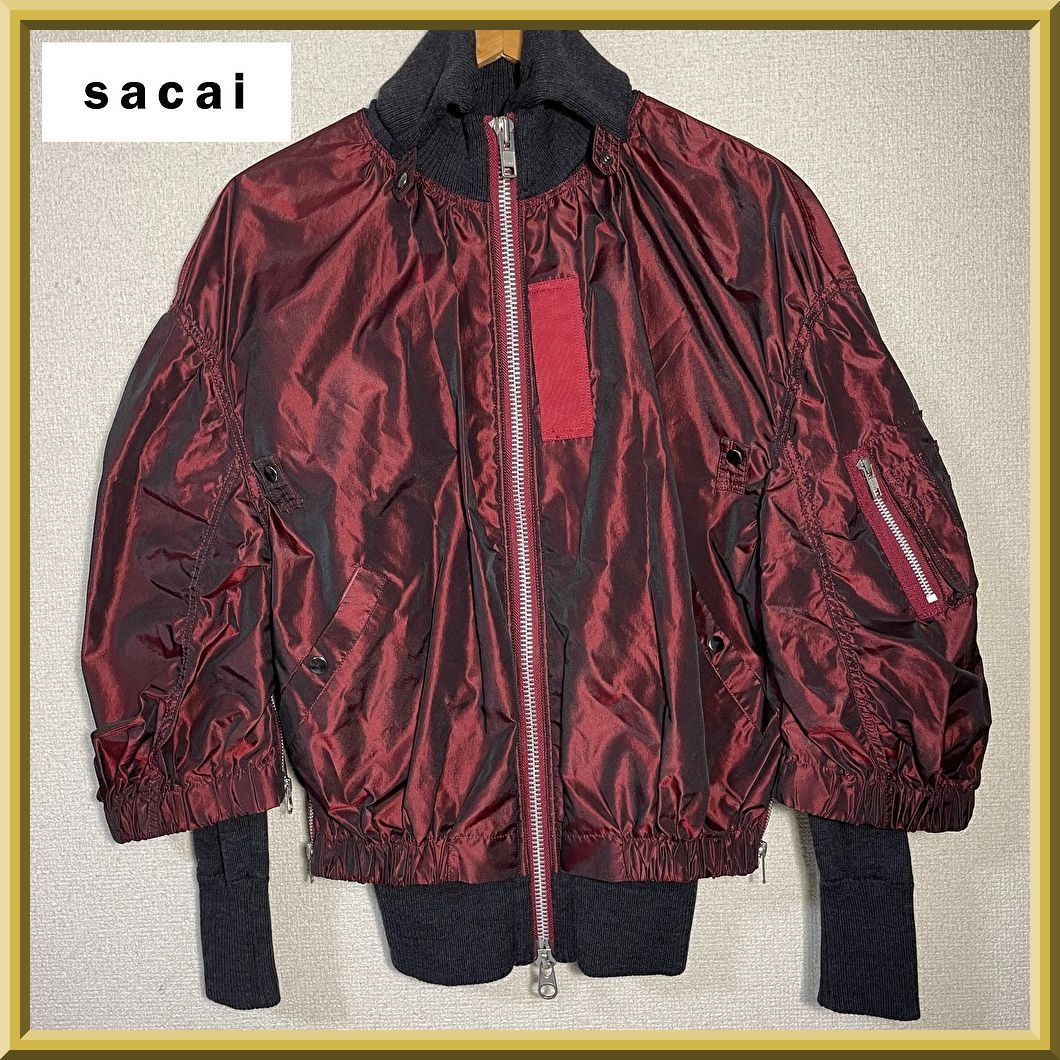 sacai サカイ ドッキングMA1ブルゾン sacai - sacai / サカイ | FABRIC COMBO MA-1 BLOUSON