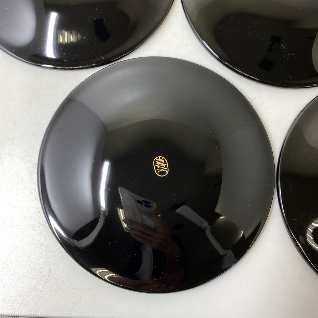 喜八作 木製蒔絵銘々皿 共箱 口径13.6㎝ 東里6-1003④ 【公式通販】