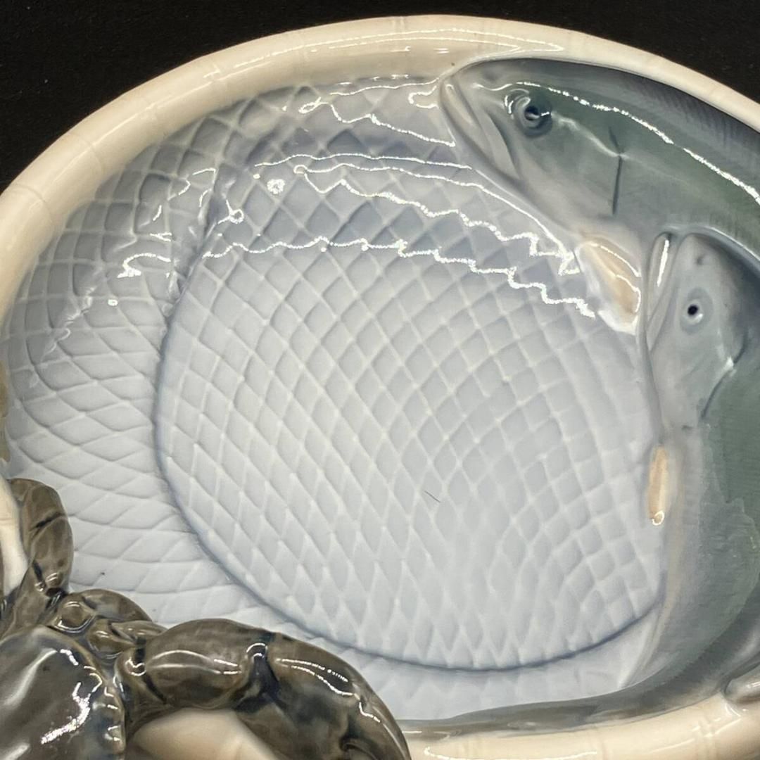 B&G ビングオーグレンダール　魚篭の魚とカニ　ロイヤルコペンハーゲン　蟹 ☆訳あり特価 魚篭の魚とカニ ビングオーグレンダール 皿