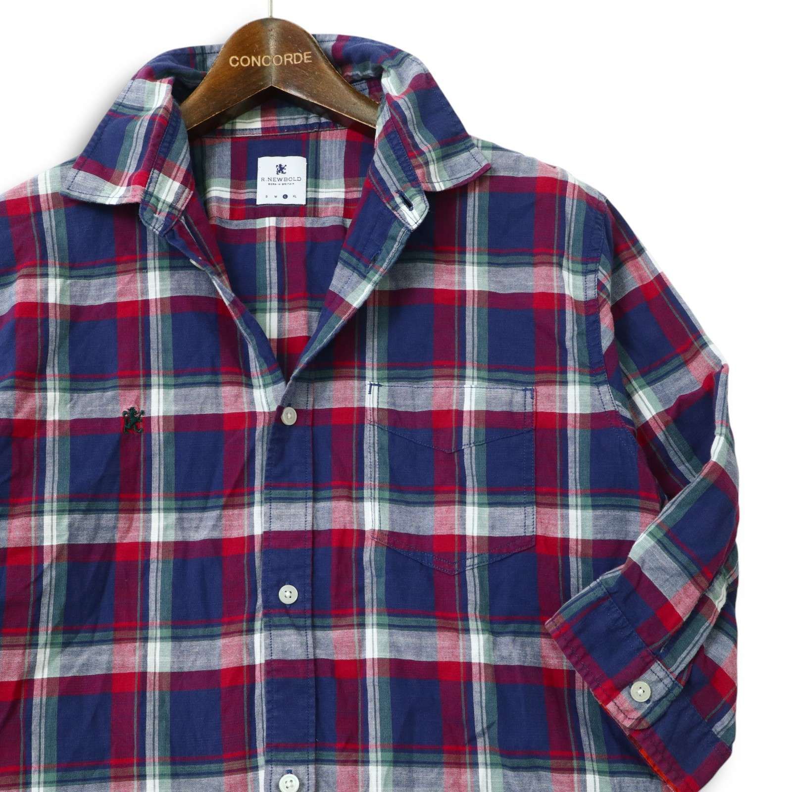 【R.NEWBOLD】長袖シャツ　柄シャツ　ポールスミス Paul Smith【希少デザイン◎】R.NEWBOLD ポールスミス パッチ