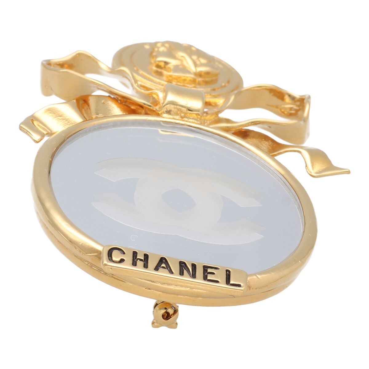 中古】 CHANEL シャネル ブローチ ヴィンテージ ミラーリボン