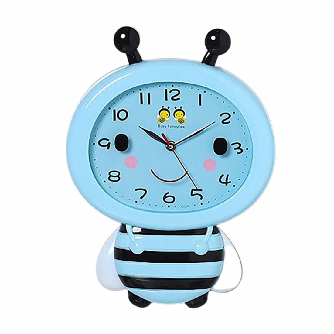 掛け時計 壁かけ時計 子供部屋 キャラクター 蜜蜂 大き目 アナログ時計 静音 連続秒針 Honey インテリア 雑貨 保育園  こども かわいい