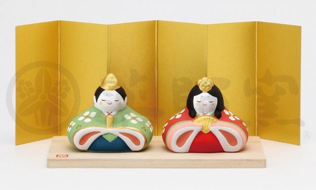 錦彩うららか雛　出産祝 陶器 桃の節句 雛祭 内祝 誕生日 お雛様 お雛さま おひな様 雛人形 ひな人形