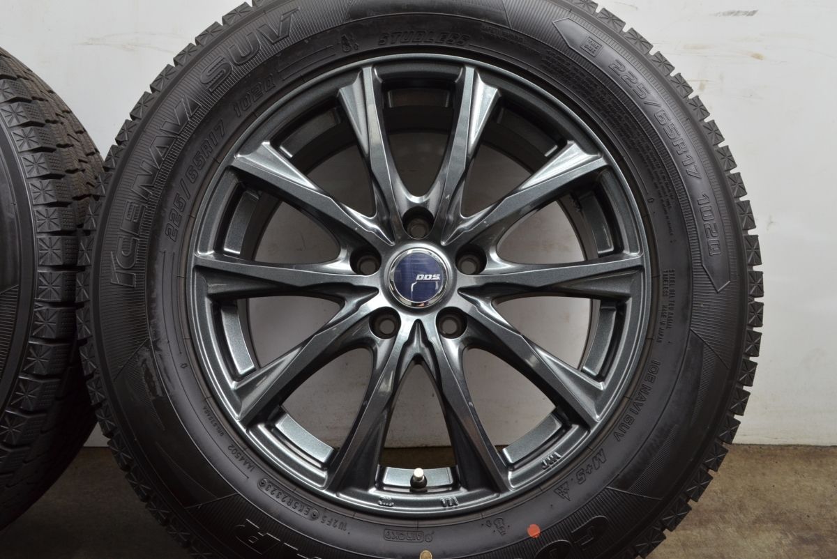 【美品！】225/65R17 スタッドレス【バリ溝】 送料無料]バリ溝 22年 9.5分☆スタッドレス 225/65R17