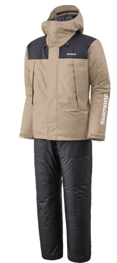 シマノ ベーシックハイロフト レインスーツ 01 RB-077Y Mサイズ ベージュ | レインウェア shimano 釣具